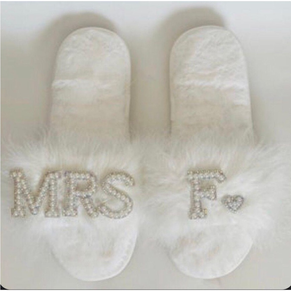 Custom Bridal Slippers Mrs. F